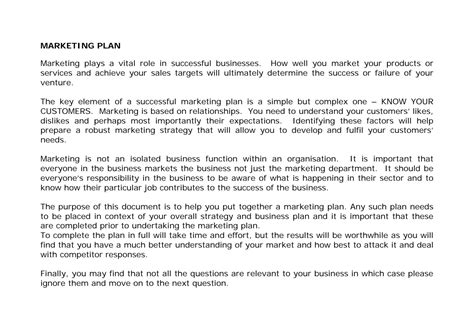 Marketing Plan Outline Example 的图像结果