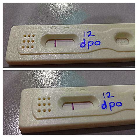 Waiting For Our Little Sprouts: 12 dpo Pregnancy Test