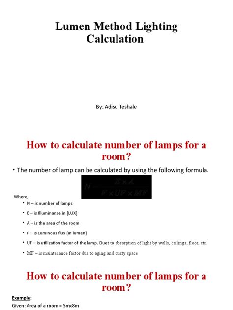 Image result for Lumen Method Calculation