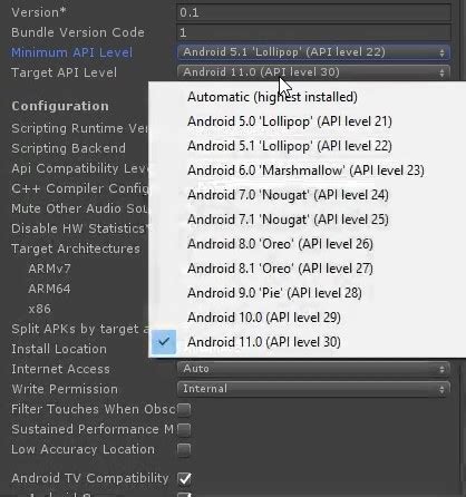 Image result for Android Version Code Update Unity