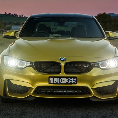 Download wallpaper lights, the evening, sports car, BMW M4, BMW M3 F80 ...