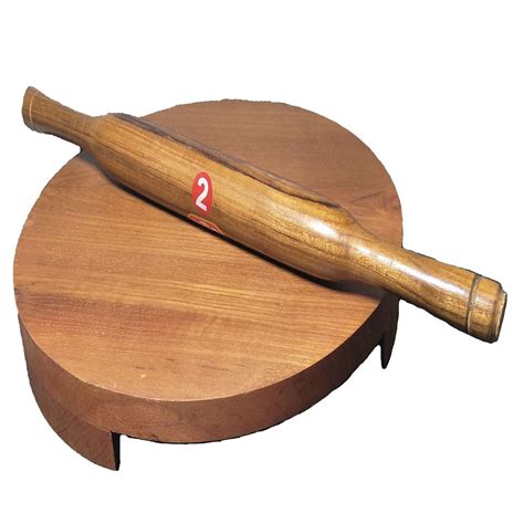 Wooden Chakala Belan Set Circular Board With Rolling Pin Set ...