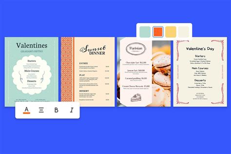 Image result for Customized Menu Design