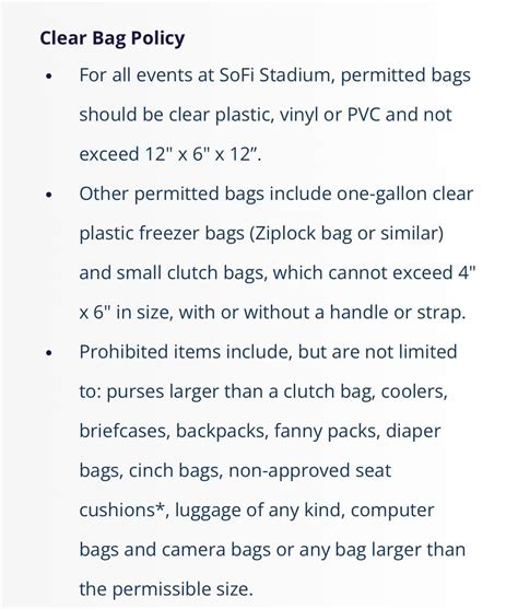 SoFi Bag Policy for trilogy : r/Illenium