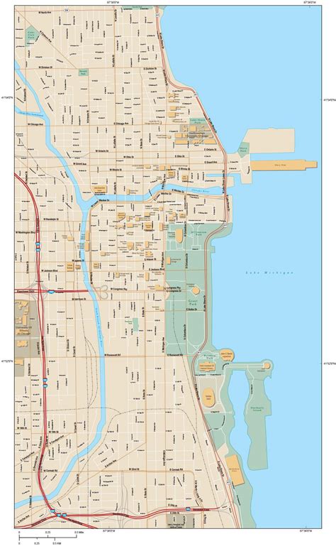 Downtown Chicago Map Printable