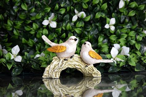 Buy nantan Handicrafts Cute2 Birds Sitting On Tree Branch Figurine Home ...
