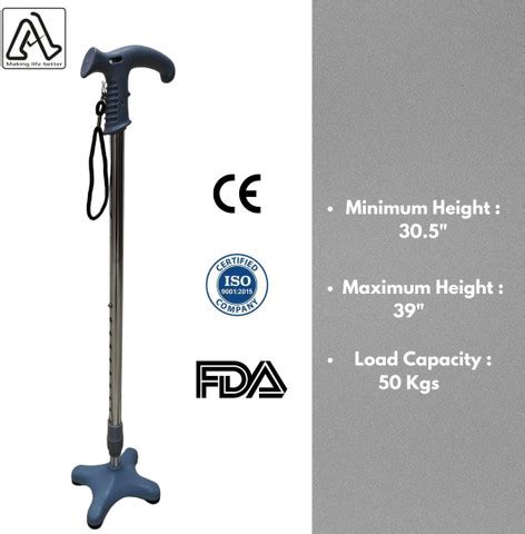 Able Foldable Wheel Chair with Walking Stick for Patients Commode Chair ...