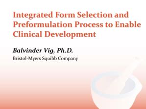 Fillable Online Integrated Form Selection and Preformulation Process to ...