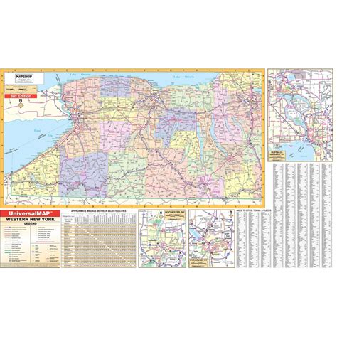 Western New York State Map Highways Closure New York State Thruway