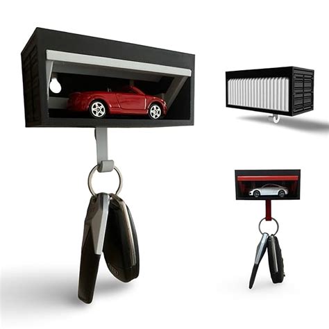 Fusion 3D Car Garage Key Holder – Unique Wall-Mounted Key Organizer ...