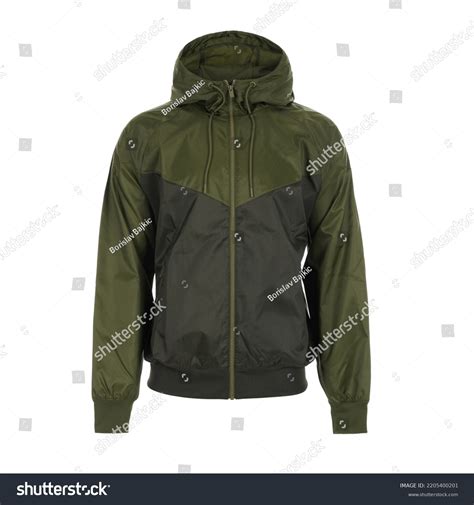 Mens Green Sports Jacket Windy Weather Stock Photo 2205400201 ...