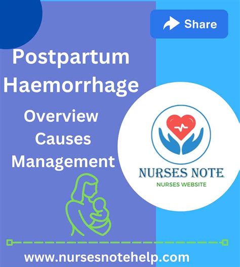 Postpartum Haemorrhage: Overview, Causes, Management by Nurses Note ...