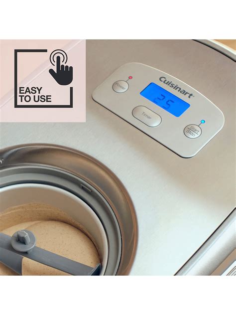 Cuisinart ICE100BCU Gelato and Ice Cream Professional Maker, Silver