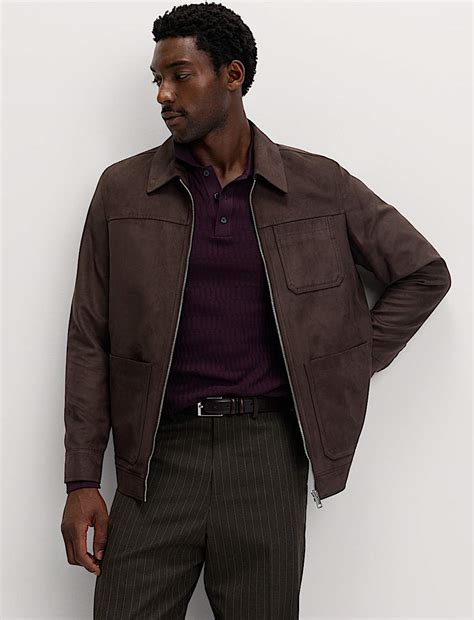 Buy Faux Suede Chore Jacket at Marks & Spencer