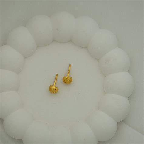 24Kt Gold Plated Tiny Stud Earrings 1GM – Handa Bangles