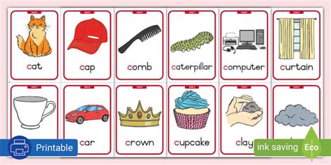 Grade R Phonics - Flashcards - c (CAPS Aligned)