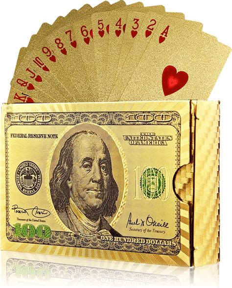 FunBlast Gold Deck of Waterproof Cards, Golden Color Waterproof Playing ...