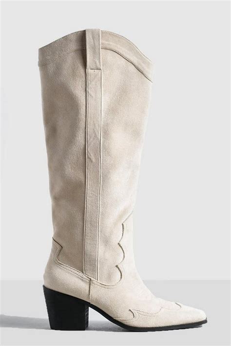 Knee High Heeled Western Cowboy Boots | boohoo AU