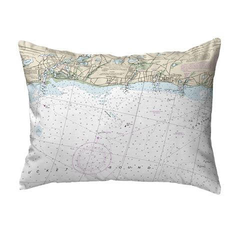 Cape Cod, MA Nautical Map Noncorded Pillow 11x14 - Bed Bath & Beyond ...