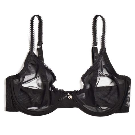 Women's Sexy Sheer Bra See Through Mesh Lingerie Set Transparent ...