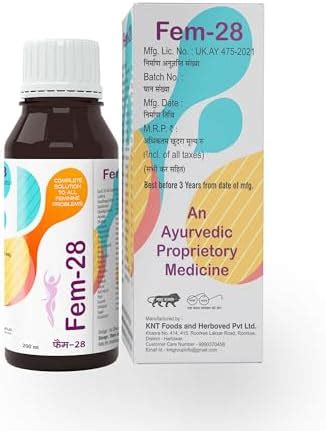 Buy Sarvakalp Fem 28 Ayurvedic Syrup - Complete Solution to All ...
