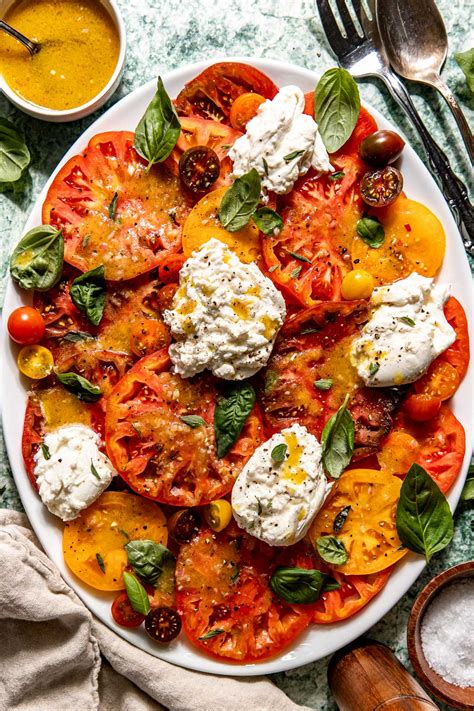 Simple Heirloom Tomato Burrata Salad | So Much Food