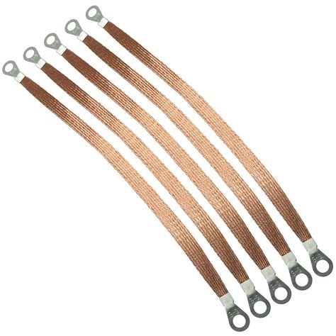 MEETOOT 5pcs 300mm Braided Ground Strap Automotive Engine Copper Ground ...