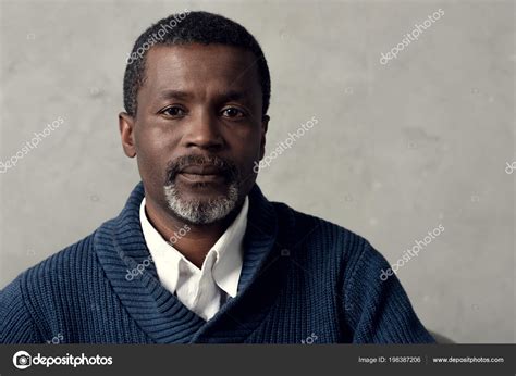 Portrait African American Middle Aged Man Looking Camera — Stock Photo ...