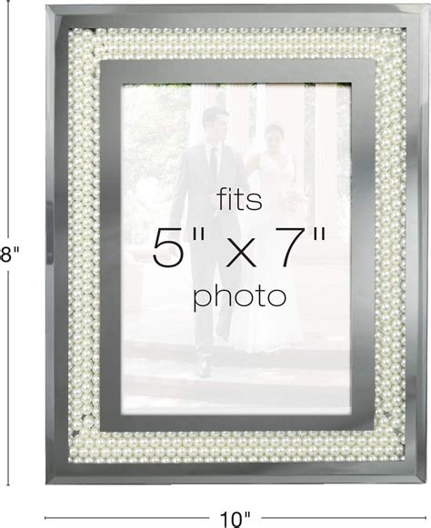 Buy EXCELLO GLOBAL PRODUCTS 5x7 Glass Mirror Picture Photo Frame with ...