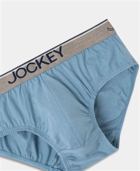 Buy Super Combed Cotton Solid Brief with Ultrasoft Waistband - Blue ...