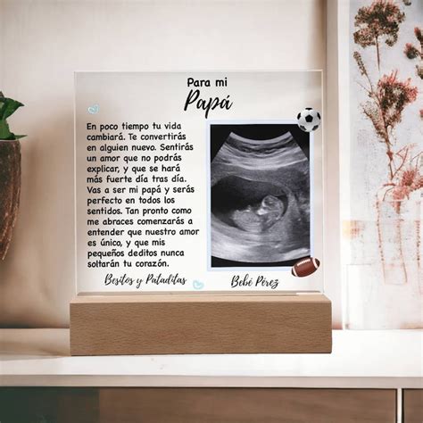 Personalized Ultrasound Photo Plaque - New Dad Gift in Spanish - Etsy