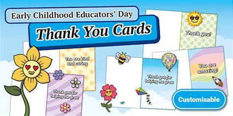 Early Childhood Educators' Day Thank You Cards
