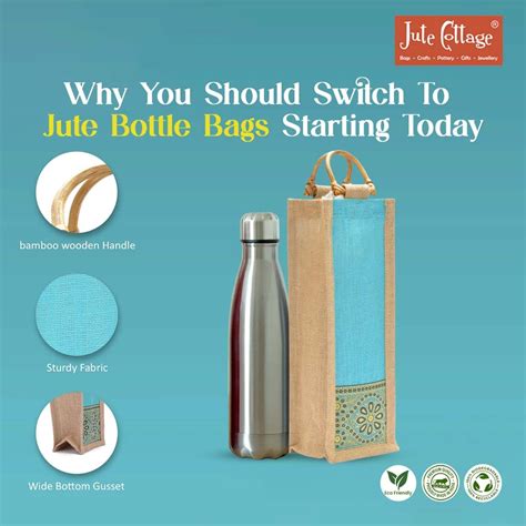 Jute Water Bottle Bag