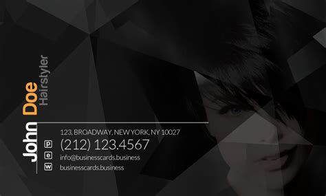 Hair Stylist Business Cards 的图像结果