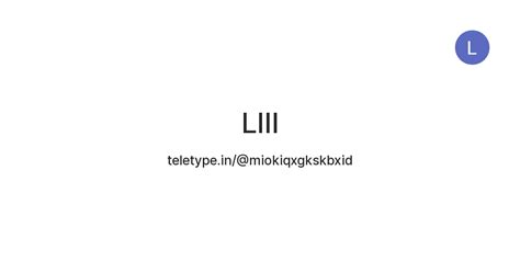 Llll — Teletype