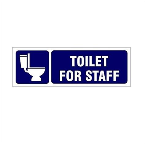 ARWY car Sticker Toilet for Staff Sign Board - for Office, Hospitals ...