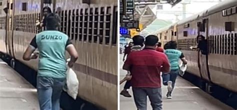 Dunzo Agent Recreates DDLJ, Runs Behind Train To Deliver Package