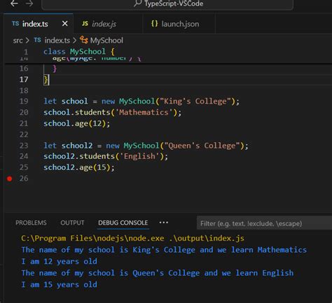 TypeScript Debugging 的图像结果