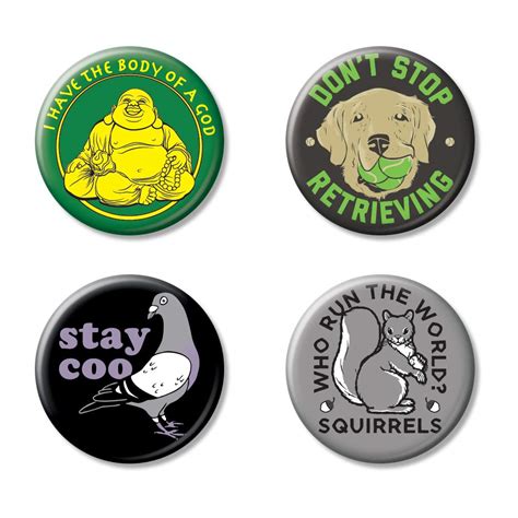 Ata-Boy SnorgTees Cracking Up Set of 4 1.25" Collectible Buttons ...