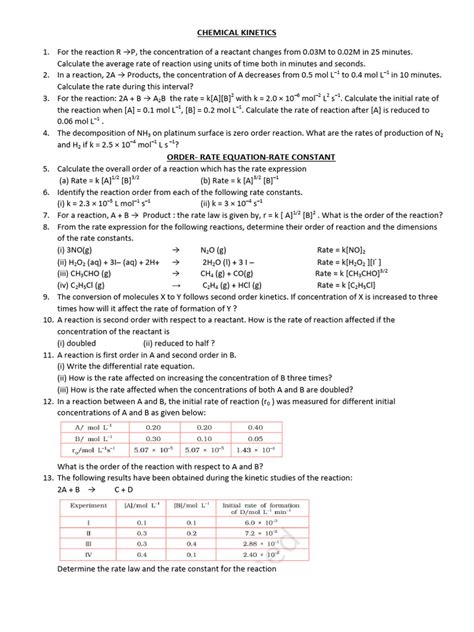 Image result for Reaction rate constant Chemical Kinetics Tutorials