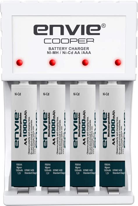 ENVIE® (ECR 20 MC+4xAA1000) Standard Rechargeable Battery Charger for ...