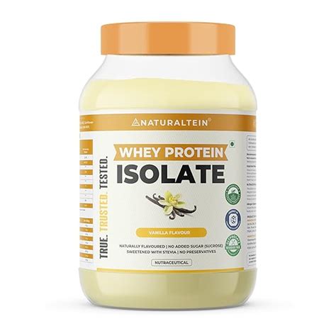 NATURALTEIN Whey Protein Isolate Vanilla – 1 kg | Naturally Flavoured ...