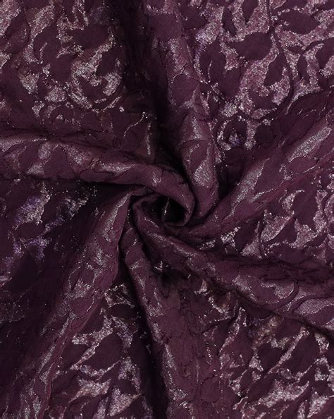WINE COLOR POLYESTER EMBOSSED JACQUARD FABRIC – Sahni Fabs