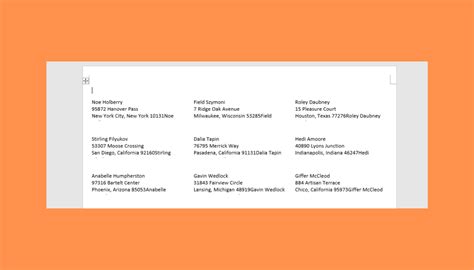 Excel Mailing Labels 的图像结果