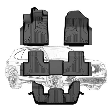 Original 2022 2023 2024 MDX Floor Mats for Acura MDX 7 Seats - Custom ...