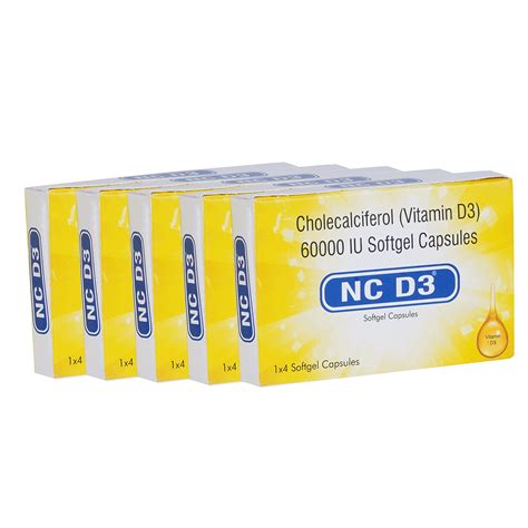 Ncd3 Cholecalciferol Vitamin D3 60000 Iu Softgel Capsules With High ...