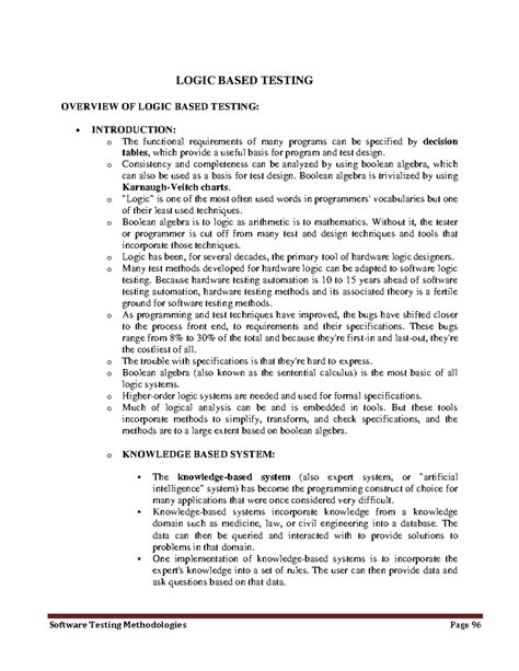 Unit-5 Logic Based Testing Lecture Notes: Key Concepts and Techniques ...