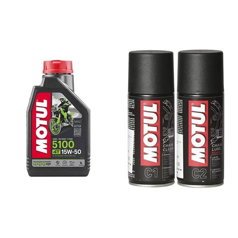 Motul 104080 5100 4T Hybrid 15W-50 API SM Technosynthese Semi Synthetic ...