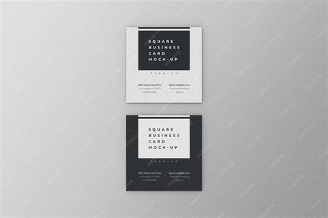 Premium PSD | Square business card mockup psd template