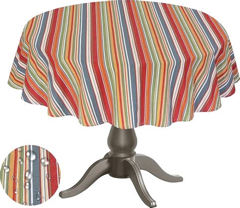 Ruvanti 70 inch Round Tablecloth for 3-6ft Tables, Stain Resistant ...